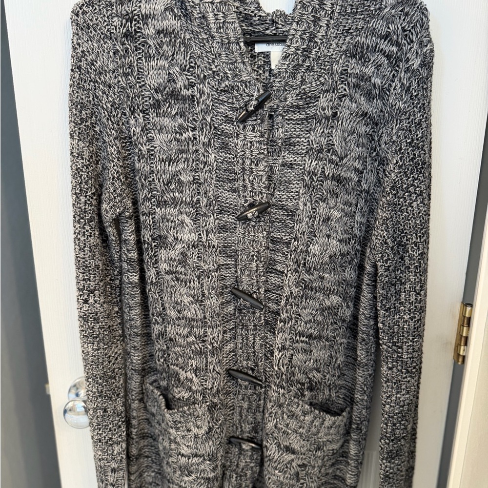 Dressbarn Black and White Knit Cardigan